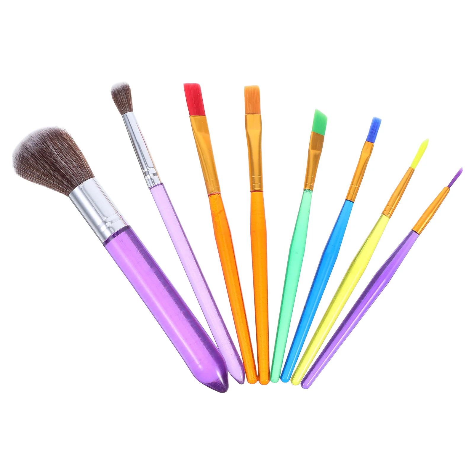 

8Pcs Cake Decorating Brush Set Multi-Function Household Dessert Tools Plastic Cake Accessory Convenient Cookie Brush