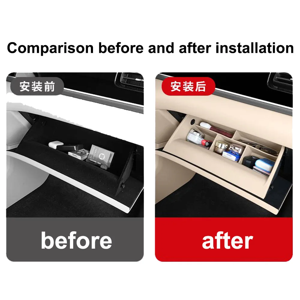 Passenger Specific Storage Box Interior Modification Supplies For New AITO M7 2026 Glove Box Original Car Color Silicone Pad