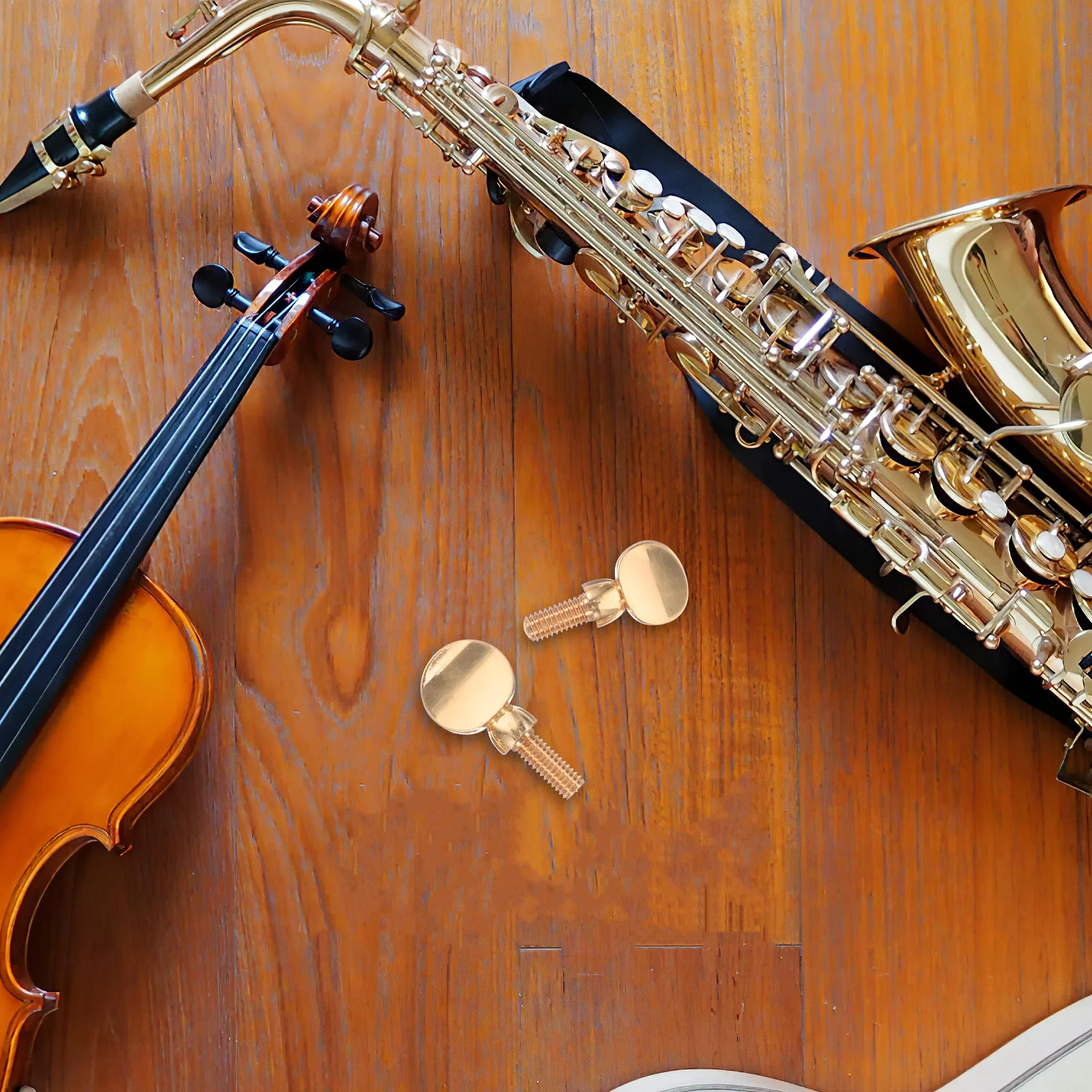 

2Pcs Small Neck Screws for Saxophone Reliable Metal Replacement Parts Tightening Fixing Tools Lightweight Compact for Musicians