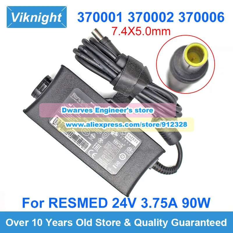 New Original 90W 370001 24V 3.75A AC Adapter for ResMed AIR SENSE S10 10 AIR CURVE S10 AIR SENSE 1 370002 370028 37015 R370-7232