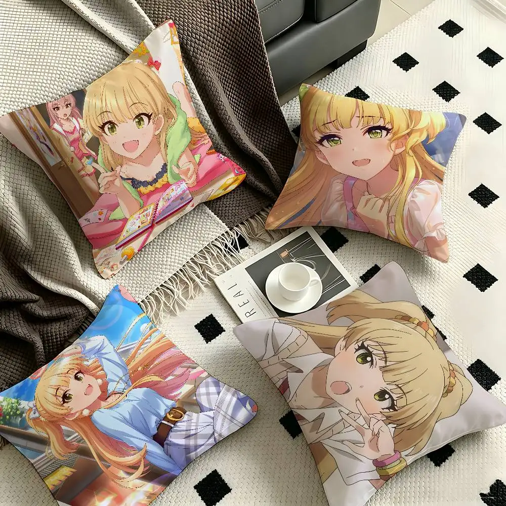 1pc Rika Jougasaki Idolmaster Pillow Case Fashion Square Pillowcase Bedroom Sofa Room Ins Decoration Leisure