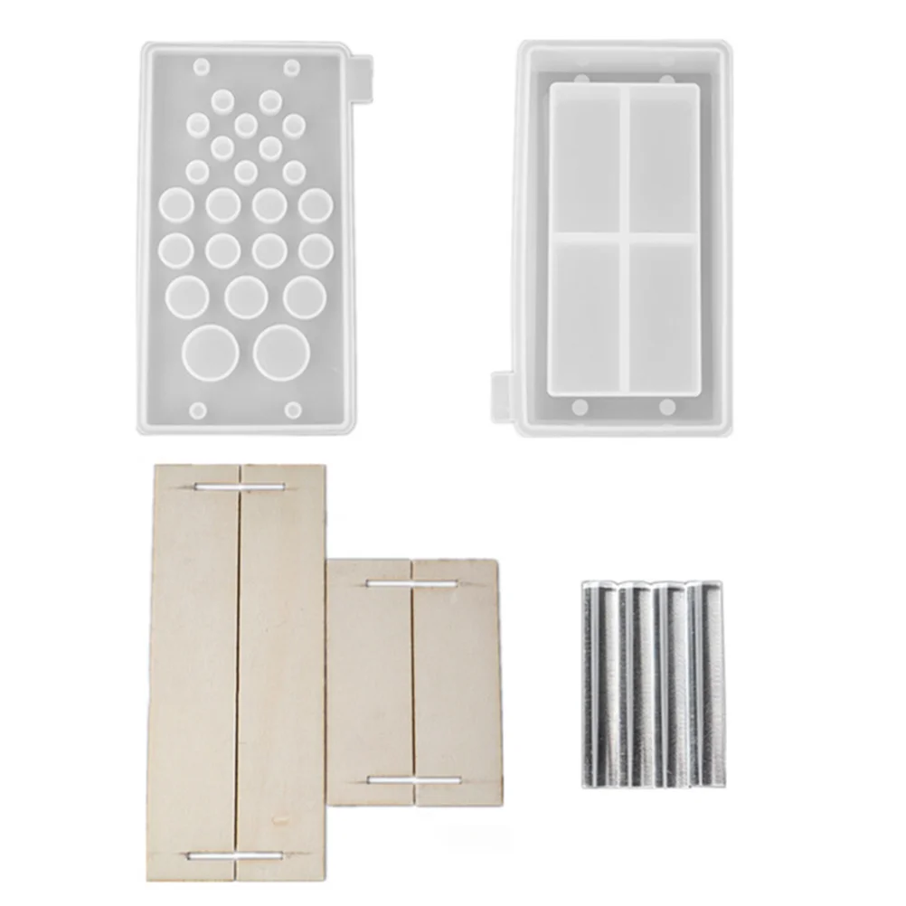 1 مجموعة فرشاة للمكياج تصنيف إدراج قالب سيليكون لتقوم بها بنفسك قالب لسطح المكتب زخرفة صندوق تخزين راتنجات الايبوكسي الملحقات الحرفية #4