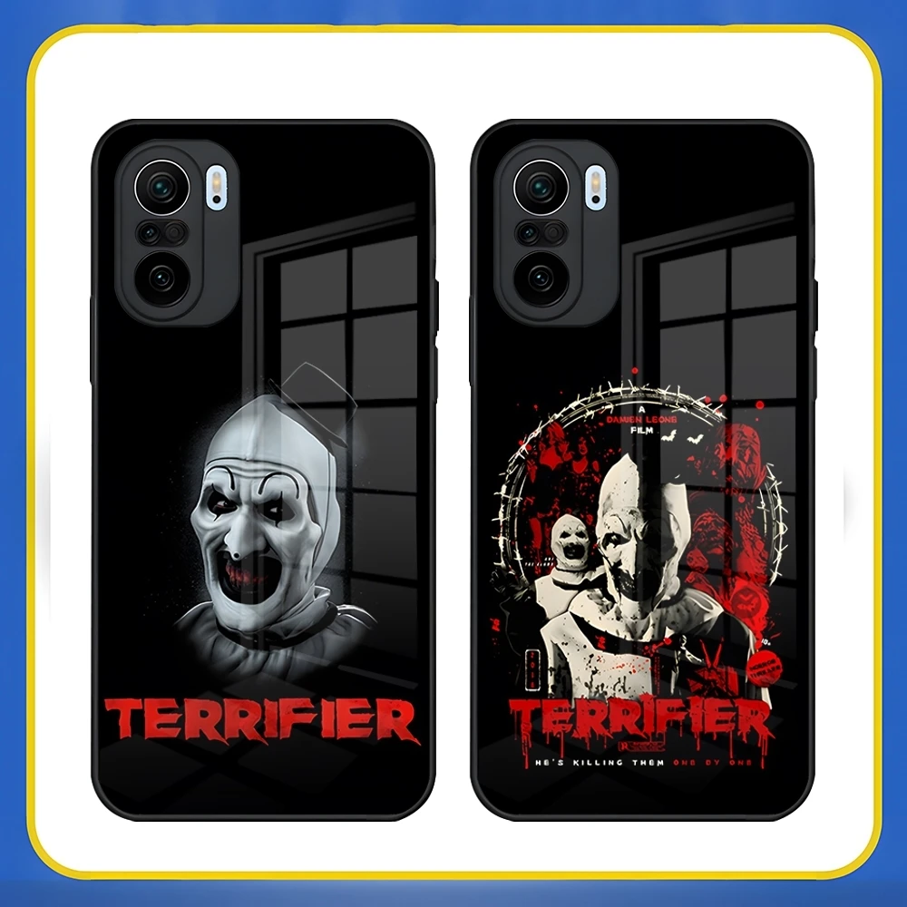 Horror Movie Terrifier Phone Case For Redmi 13 12 13c 12c Note 13 Pro Plus 11 12 Pro 10 12s 11s Tempered Glass Back Cover