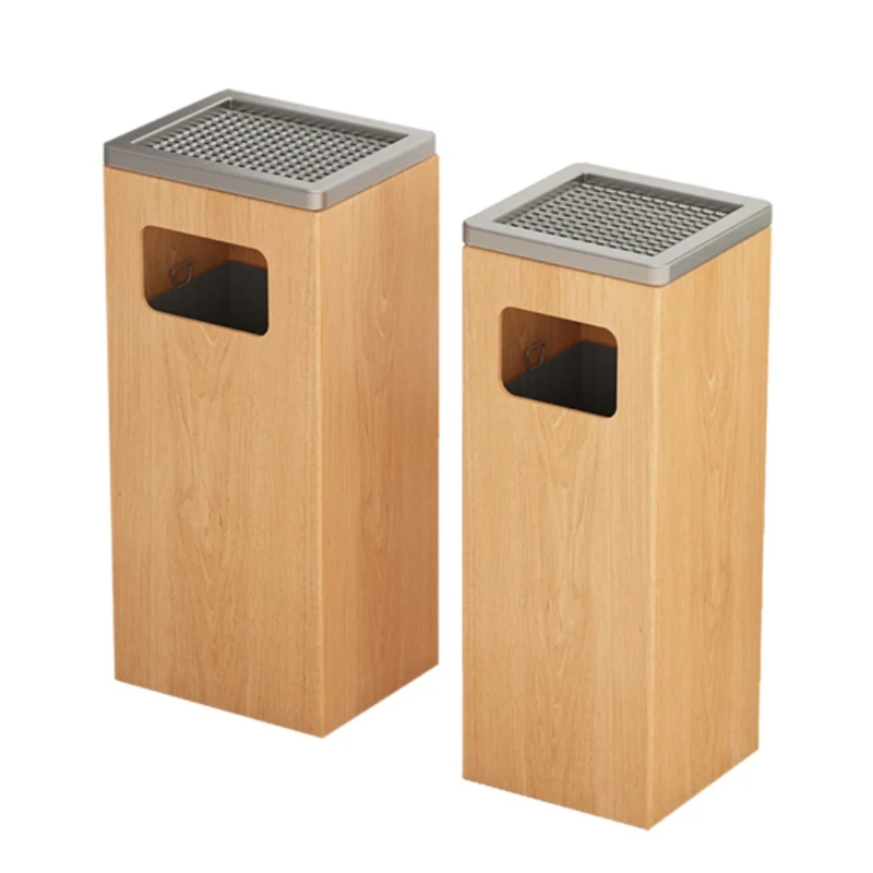 Chinese new overflow core wooden trash can