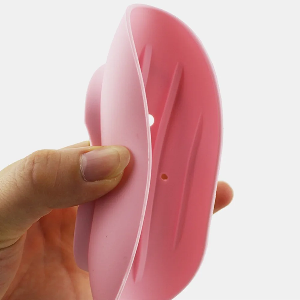 Practical Silicone Soap Dishes Multipurpose Easy to Clean Soap Holder Self Draining Soap Sponge Drainer Tray Bathroom
