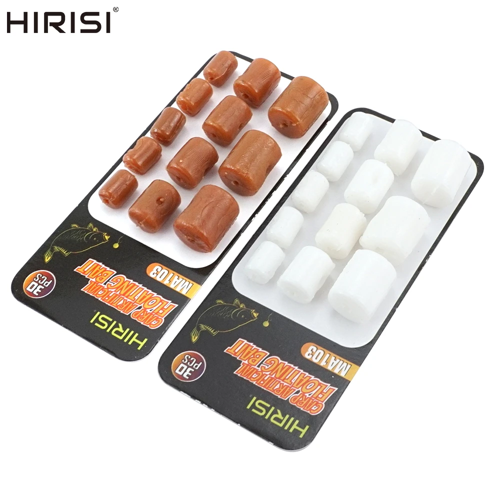 Hirisi 30pcs Silicone Soft Bait Floating Water Carp Fishing Lures Artificial Rubber Baits Fishing Accessories MA103