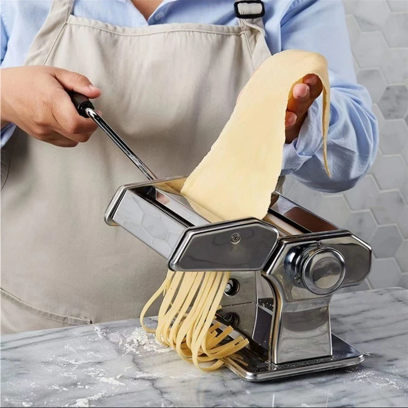 150 Type Manual Pasta Maker Machine Hand Crank Noodle Dough Roller for Home Commercial Use