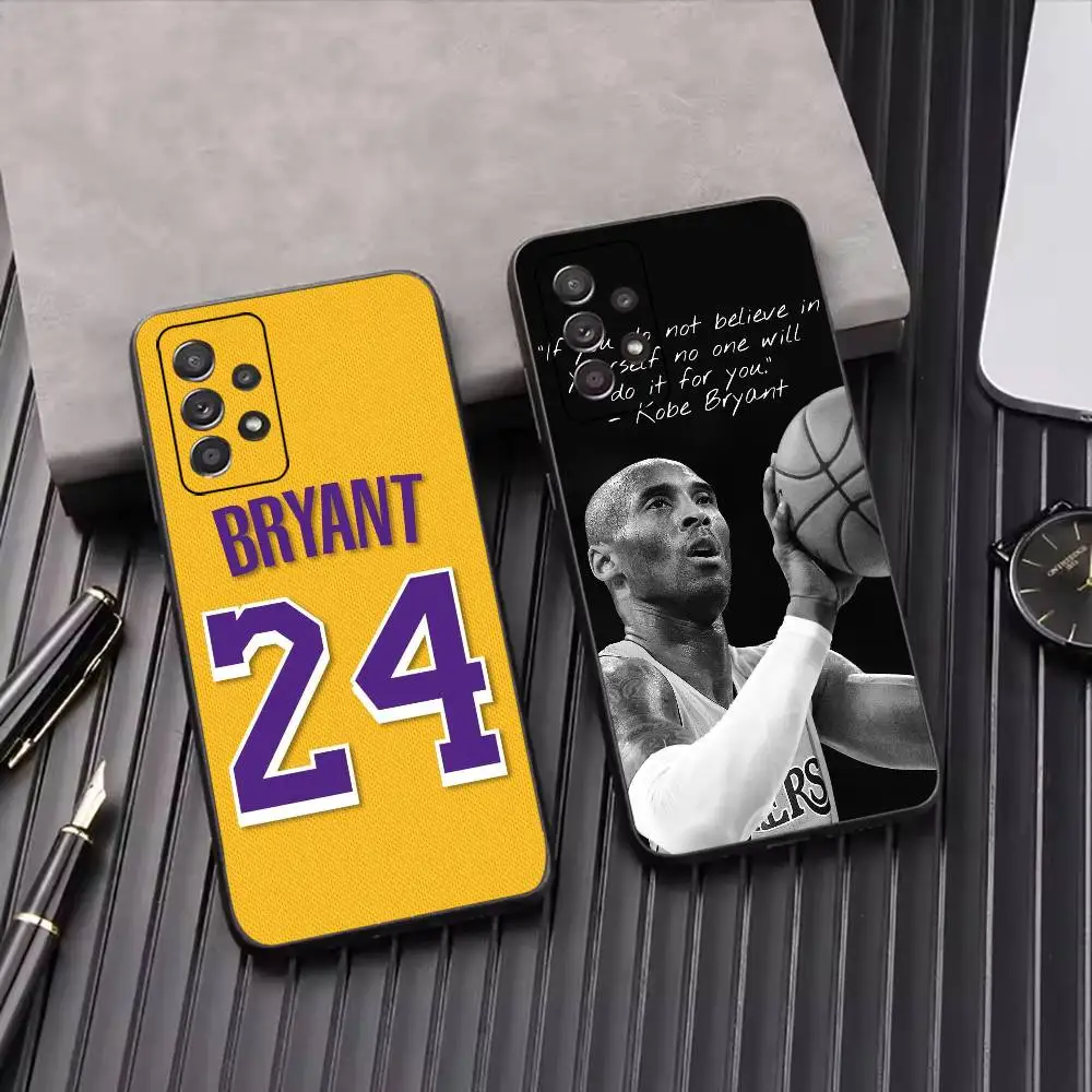 Kobe Bryant Basketball Superstar Phone Case for Samsung Galaxy S23,S24,S25,S22,Ultra,S21,Plus,FE,Lite,Note,10,Black Cover