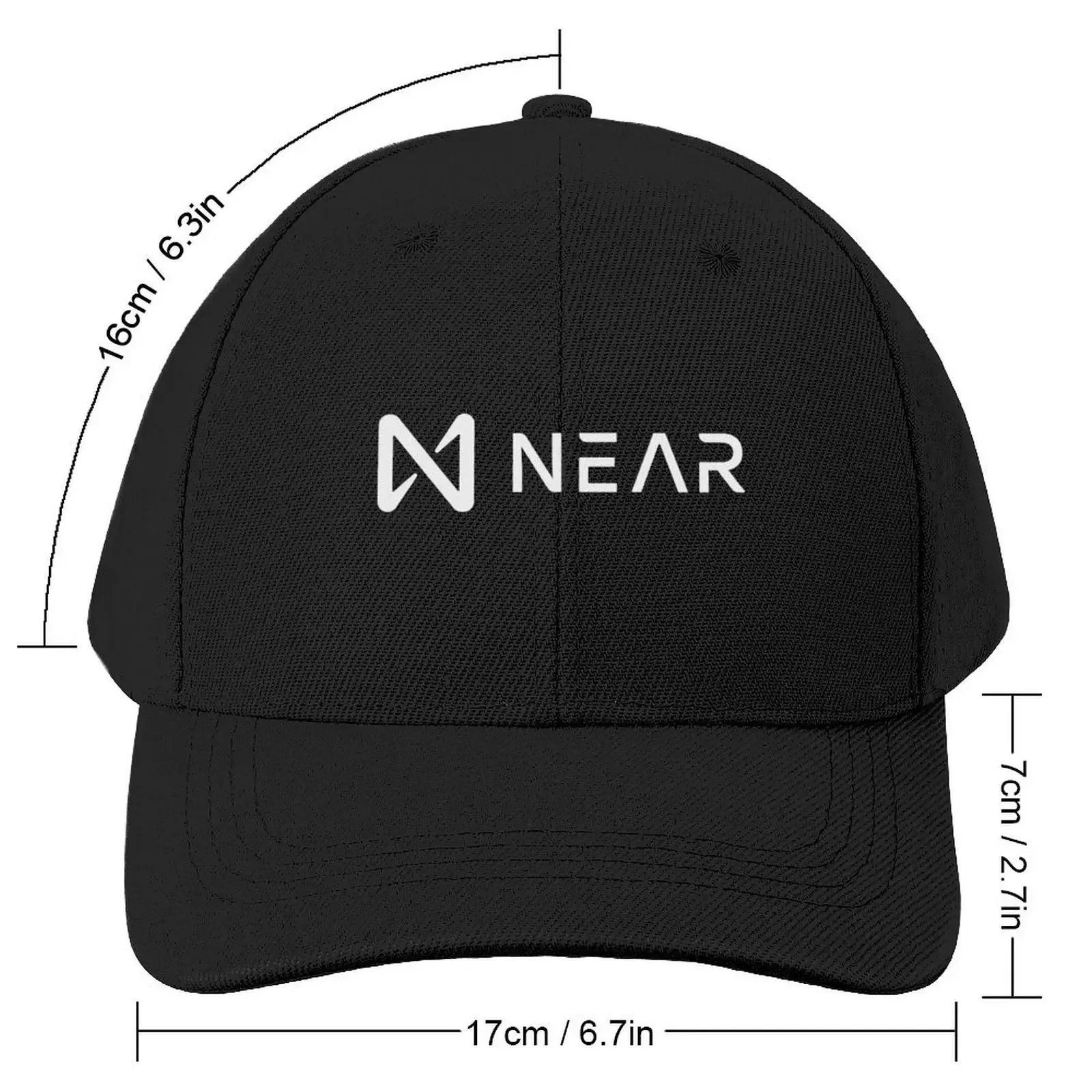 Near Protocol NEAR Crypto Altcoin - Clean Horizontal White Logo Baseball Cap Ball Cap western Hat Caps Male Women's