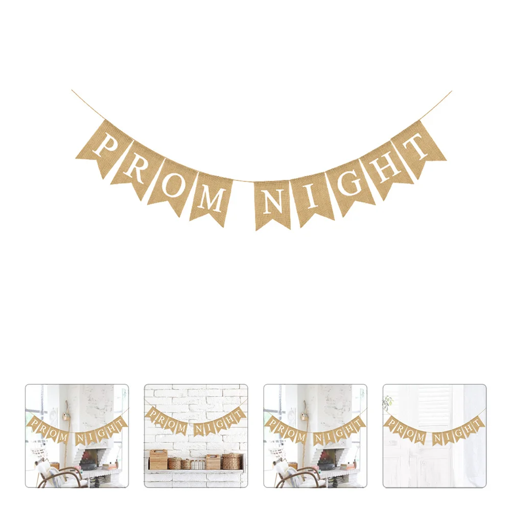 

1Pcs Dovetail Linen Wedding Banner Colorful Stylish Decoration Wedding Party Supplies Prom Night Celebration