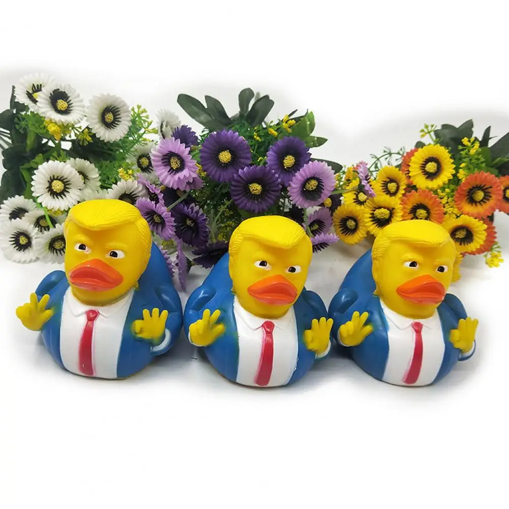 Trump Rubber Duck Baby Bath Toys Funny Trump Rubber Duck Bath Toys for Kids Puncture-resistant Ducks for Pools for Children