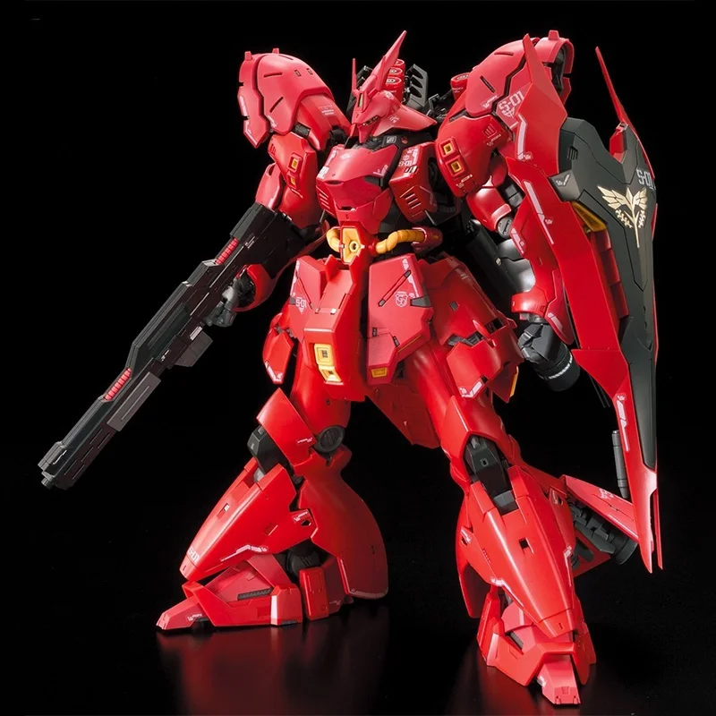 Bandai Original RG 1/144 Mobile Suit MSN-04 SAZABI GUNDAM SET Anime Action Figure Assembly Model Kit Toy Gift for Childern Kids