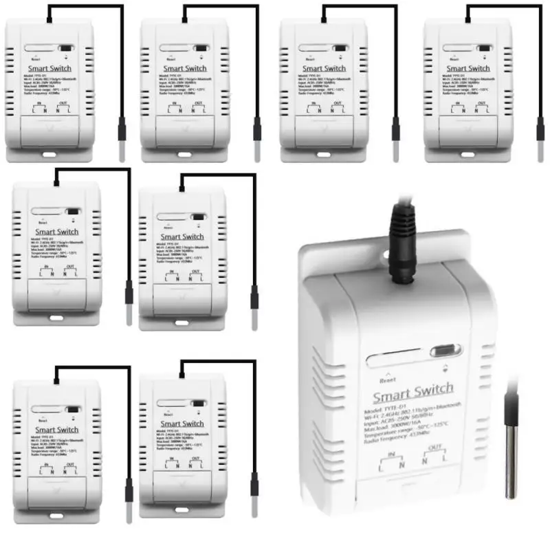 Tuya Wifi Smart Temperature Humidity Switch Monitoring Electricity Statistics Relay Timing Intelligent Thermostat Probe Sensor