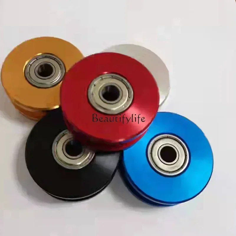 Fitness Equipment Accessories Pulley Block Aluminum Alloy U Slot Wheel Double Bearing Mute Small Wheel