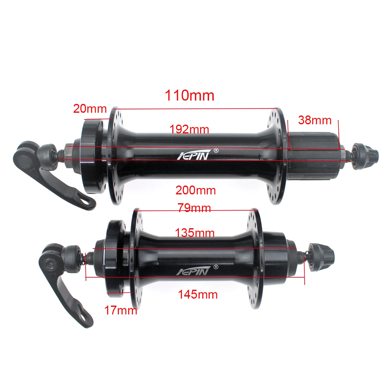 36Holes 7/8/9 Speed Cassette Disc Brake Fat Bike Snow Bike Hub  26x4.0 135mmx192mm Fat Tire Bicycle Hub Aluminum Alloy Hubs