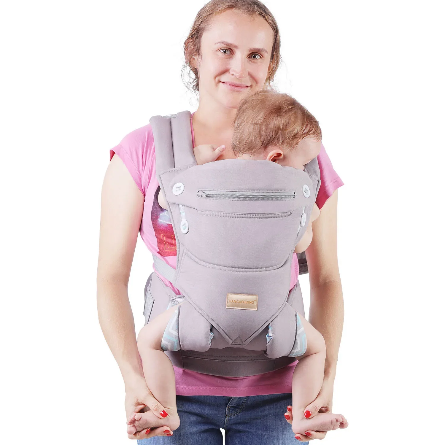 Gendongan bayi 5-in-1 ransel gaya semua posisi untuk membawa bayi bayi dan anak dari 7-35 lbs bersertifikat ergonomis