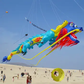 9公里15米龍形風箏線洗衣吊墜軟充氣表演風箏,適用於風箏節,採用防撕裂尼龍布料,附收納袋 10 最佳銷售 龍風箏 - №3