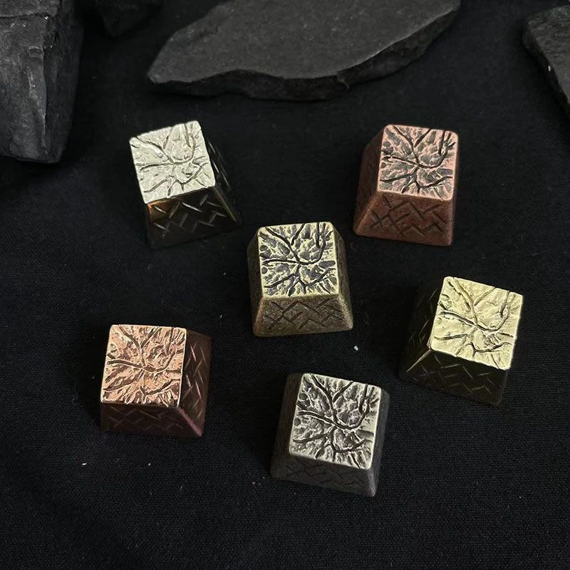 

Original new creative retro opaque pure copper keys personalized mechanical keyboard cross bearing keycap