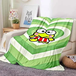 3D Printed Big -eyed Frog Card Kero Kero Keroppi Blanket Living Room Bedroom Sofa Cover Blanket Children's Nap Sleeping Blanket