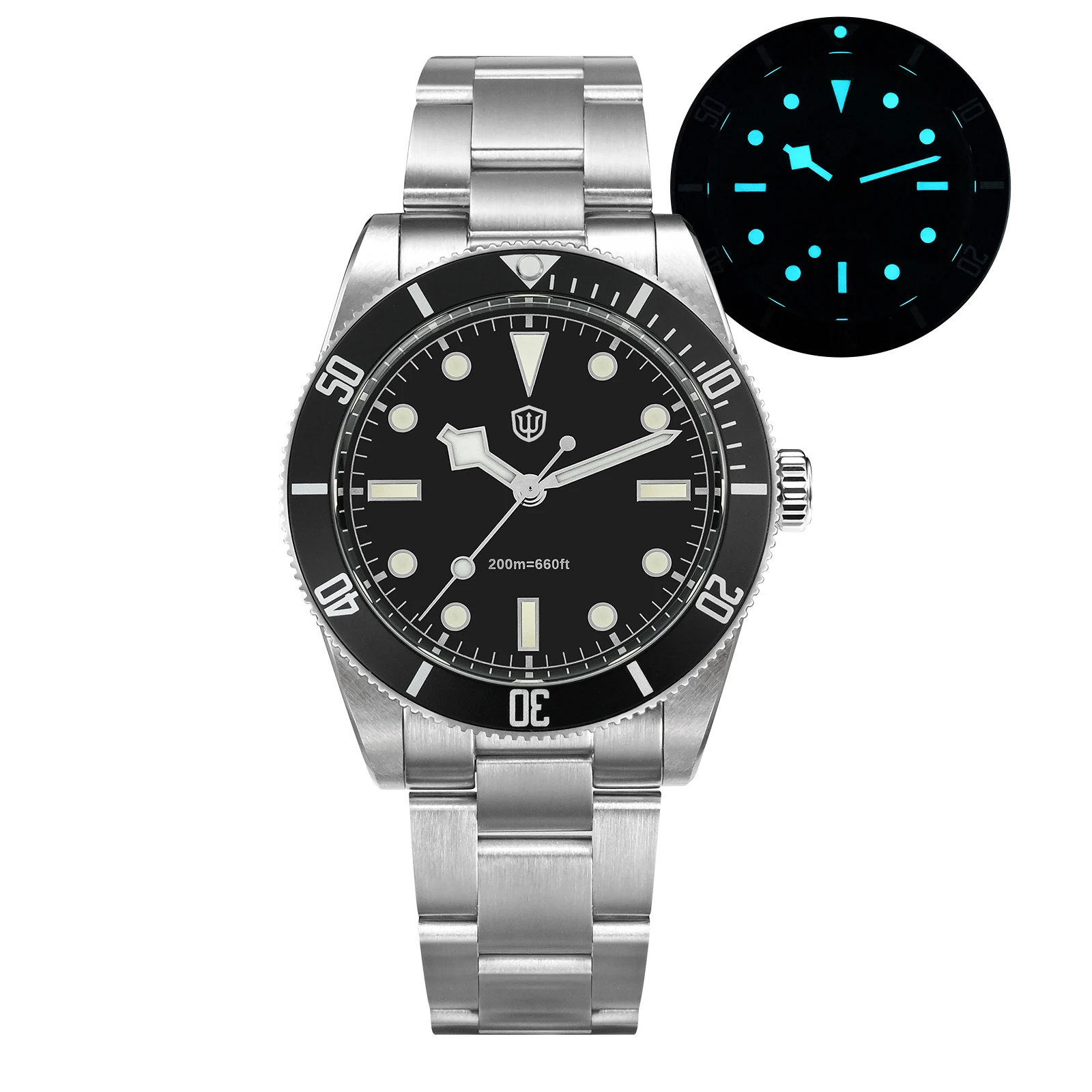 Watchdives WD7922 BB54 quartz horloges VH31 20Bar waterdicht lichtgevend saffierkristal Ar 37 mm mode roestvrij duikpolshorloge