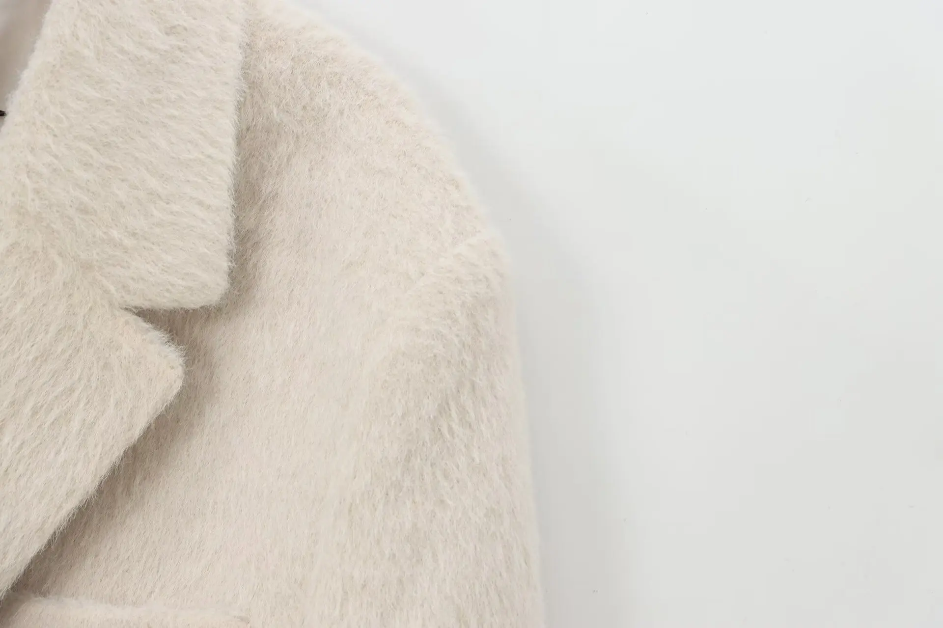 Lange Blazer aus Kunstfell für Damen, modisch, warm, lässig, Damenmäntel, langärmelige Jacken, Damen-Blazer