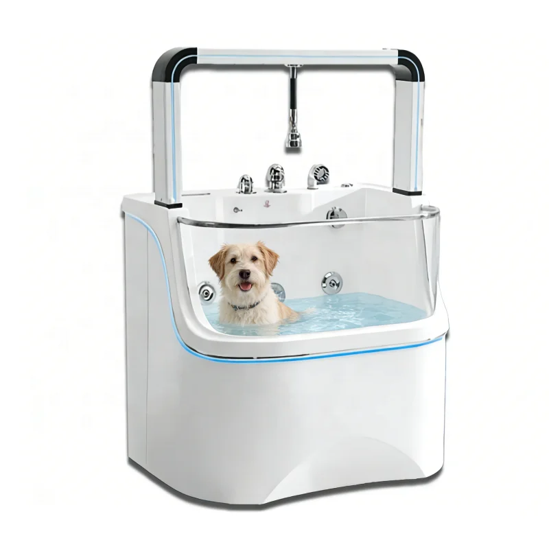 USMILEPET Acrylic Pet SPA Bathtub with Surfing, Colorful Lights, Ozone, Milk Bath Dog SPA Bathtub for Pet Salon