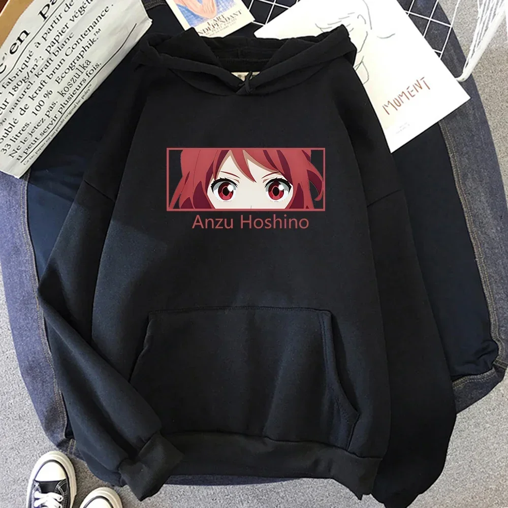 Sudadera con capucha de Anime para mujer, suéter con ojos de Anzu Hoshino, estilo romántico, Vintage, Kawaii, cálido, para invierno