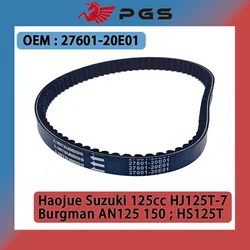 Courroie d'entraînement de transmission de moto de PGS 27601-20E01 pour Haojue Suzuki 125cc HJ125T-7 Burgman AN125 150 1995-2000 HS125T 760*19