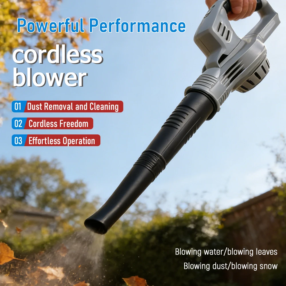 

Беспроводная воздуходувка для листьев, электрическая воздуходувка с 2 скоростями, для аккумулятора Makita, турбонаддув, для уборки листьев, пыли, песка