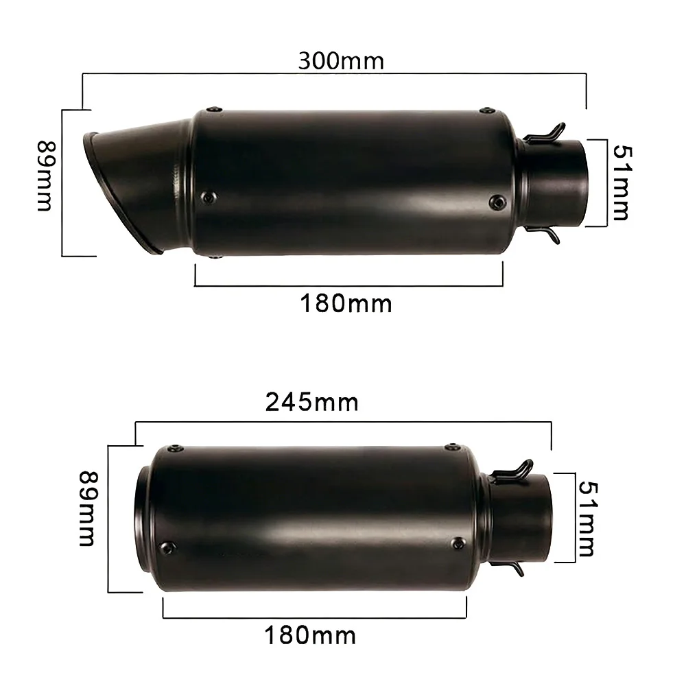 Auspuffsysteme Modifiziertes Mittelrohr Schwarzer Schalldämpfer Slip-On für DUKE 390 RC390 Svartpilen 401 Auspuffrohre – Detail 1