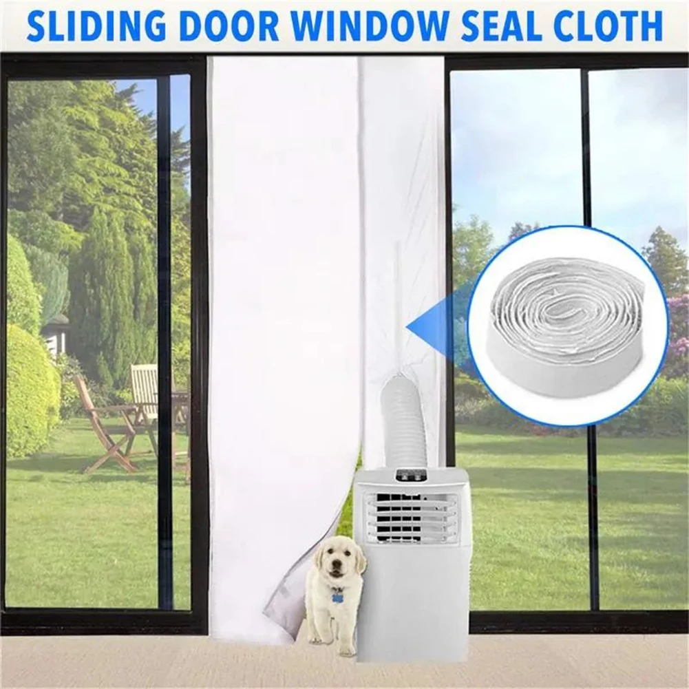 Air Conditioning Seal Cloth Sliding Door Handed Door White 275g Portable Sliding Easy To Install Efficient Cooling