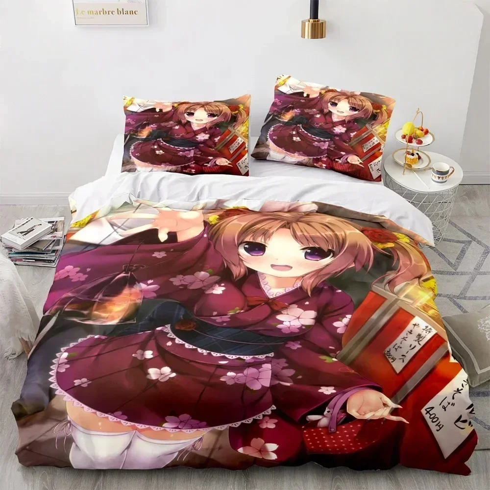 

3D Anime Kawaii Sexy Girl Bedding Set Boys Girls Twin Queen Size Duvet Cover Pillowcase Bed Kids Adult Fashion Home Textile