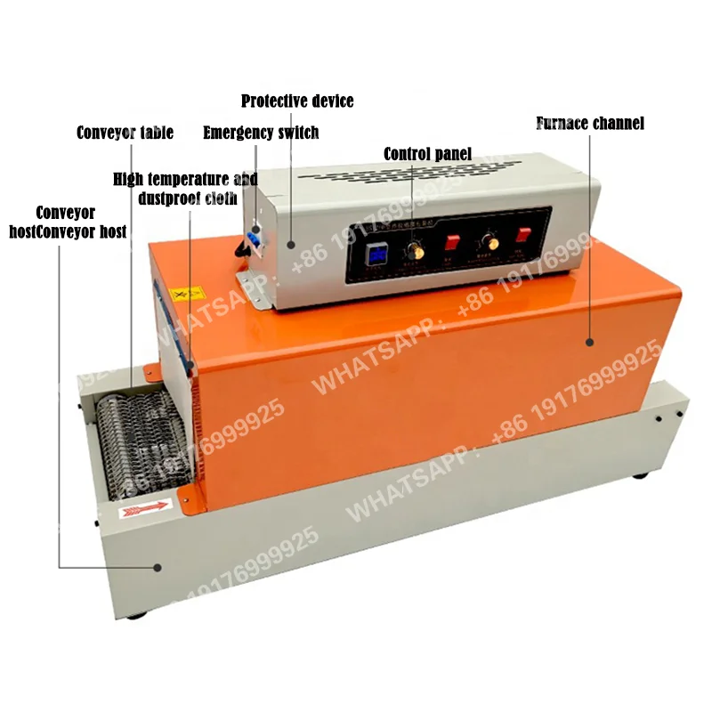 BS-260 PVC/POF Hot Shrink Tunnel Thermal Film Shrinking Wrapping Machine