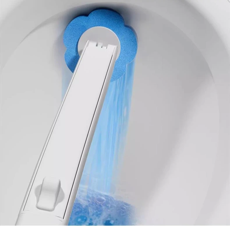 

Disposable replacement head set with no dead corners for cleaning household appliances, toilet wall mounted brushes