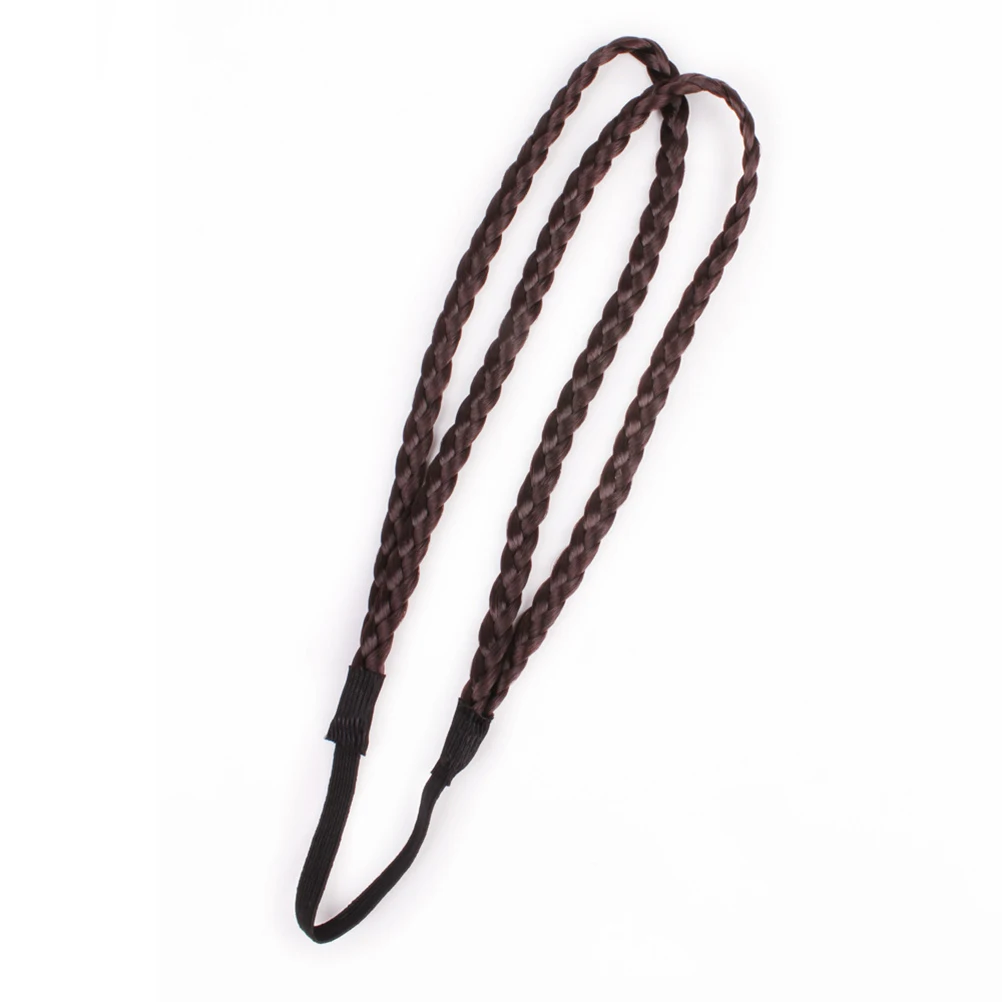 

6pcs Hoop Headband Girl Hair Hoop Brown Weave One Size Fits Most Long Lasting Durable Design