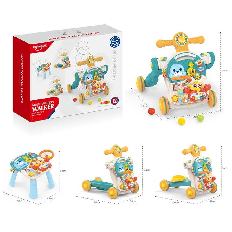 PasefamilTrollers Toys for Baby, Baby Walker Toy, Musique, Présв, Science, 4 en 1