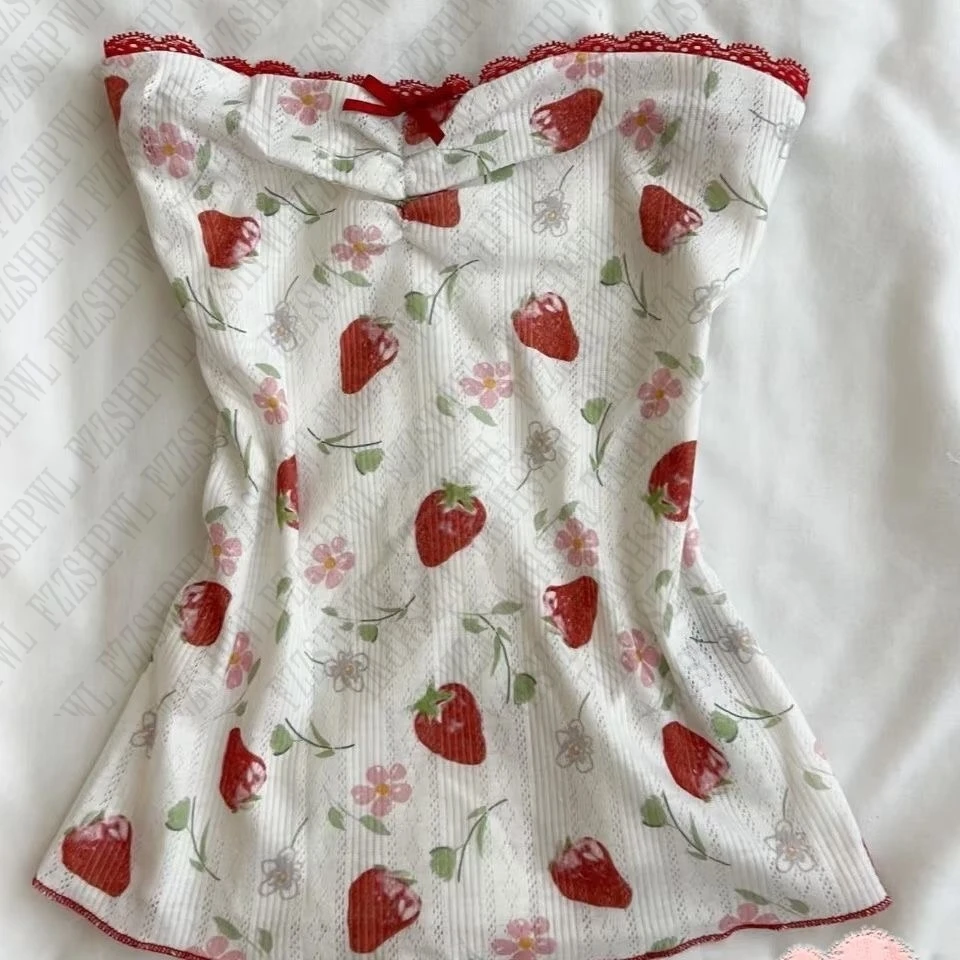 Camisetas sin mangas Harajuku para mujer, ropa de encaje de doncella, Tops cortos clásicos Y2K, camisola artística elegante sin mangas, camiseta ajustada