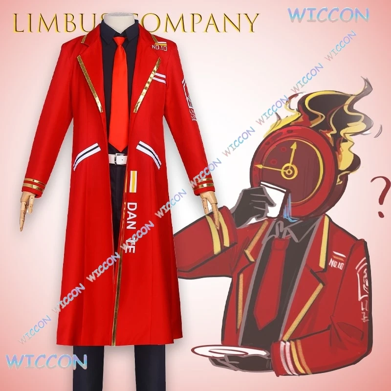 

Dante Cosplay Costume Limbus Company Long Uniform Outfit Anime Game Character Halloween Party Cos Dress Game Christmas Cosplay