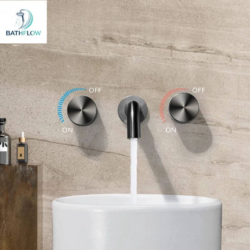 Basin Mixer Tap - Torneira de lavatório de parede minimalista