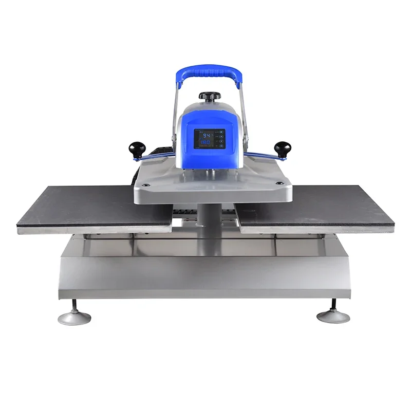 

Hot sell lower plates replaceable 16x20 manual double stations t-shirt sublimation heat press machine