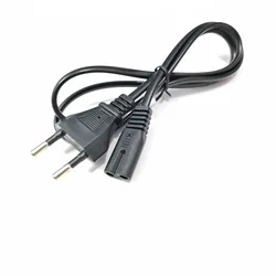 EU US AC Power Cable 2pin 1m IEC C7 Power Extension Cord For CD Player Sony PSP 2 3 Portable Radio Laptop