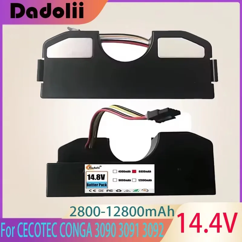 

Литий-ионный аккумулятор 14,4 В, 12800 мАч для Cecotec Conga 3090/3091/3092/2090 — сменный аккумулятор для аксессуаров для роботов-пылесосов