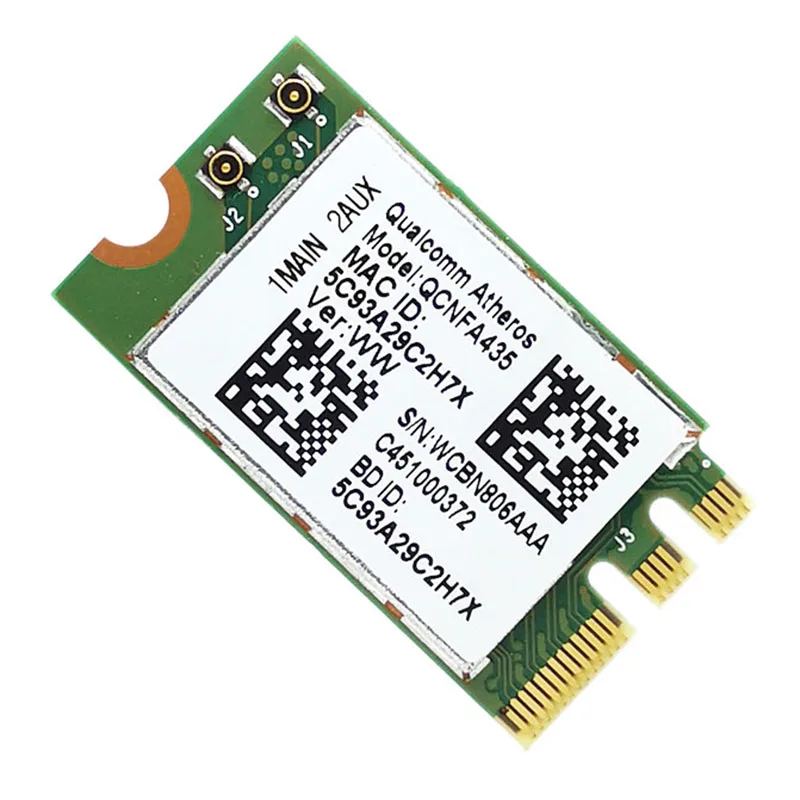 Карта беспроводного адаптера для Qualcomm Atheros QCA9377 QCNFA435 802.11AC 2,4G/5G NGFF WIFI CARD Bluetooth 4,1