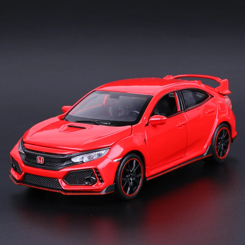 Modellino di auto in lega pressofuso di Honda Civic TYPE R 1/32 scala di Voiture in miniatura Diecast Toy Vehicle Boy Car Gift Birthday