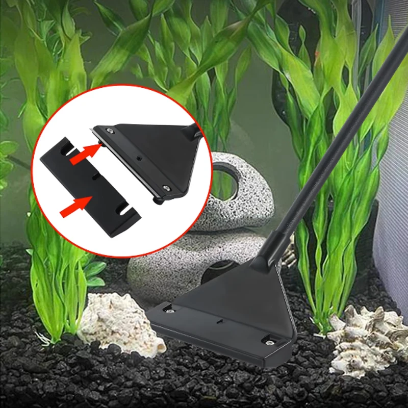 Aquarium Rvs Aquarium Algen Removal Schraper Blade Waterplanten Aquatic Schoonmaken Multifunctionele Schoonmaken Tool Set