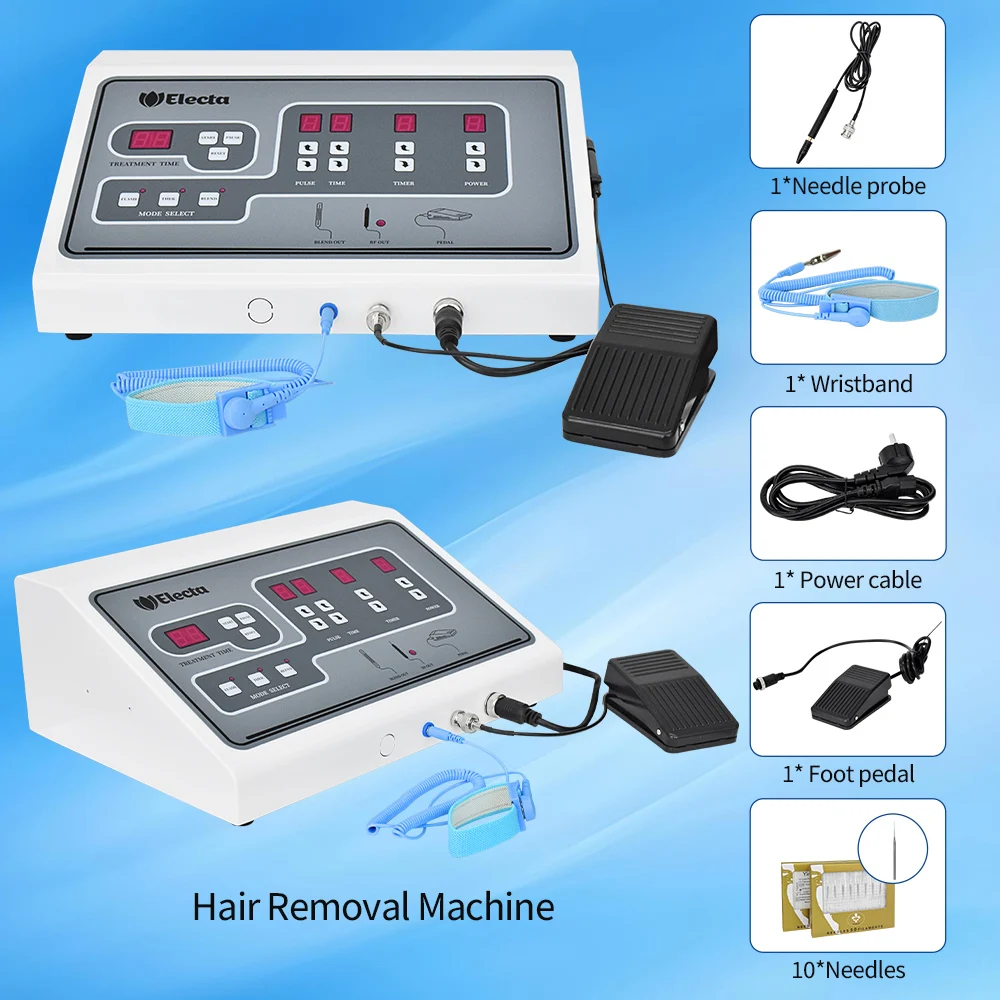 Electrolysis Hair Removal Machine Facial Epilator Permanent Hair Removal for Men Women Body Bikini All Hair Colors Remove