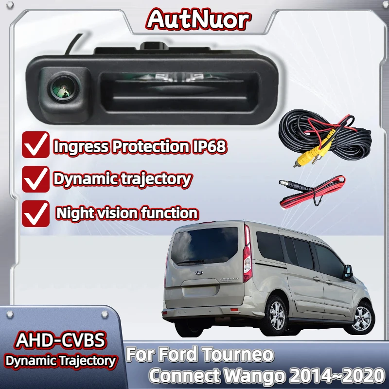 Trunk Handle Reverse Camera For Ford Tourneo Connect Wango 2014~2020 8m cable CCD/ Night Vision Rear View  BackUp Parking Camera
