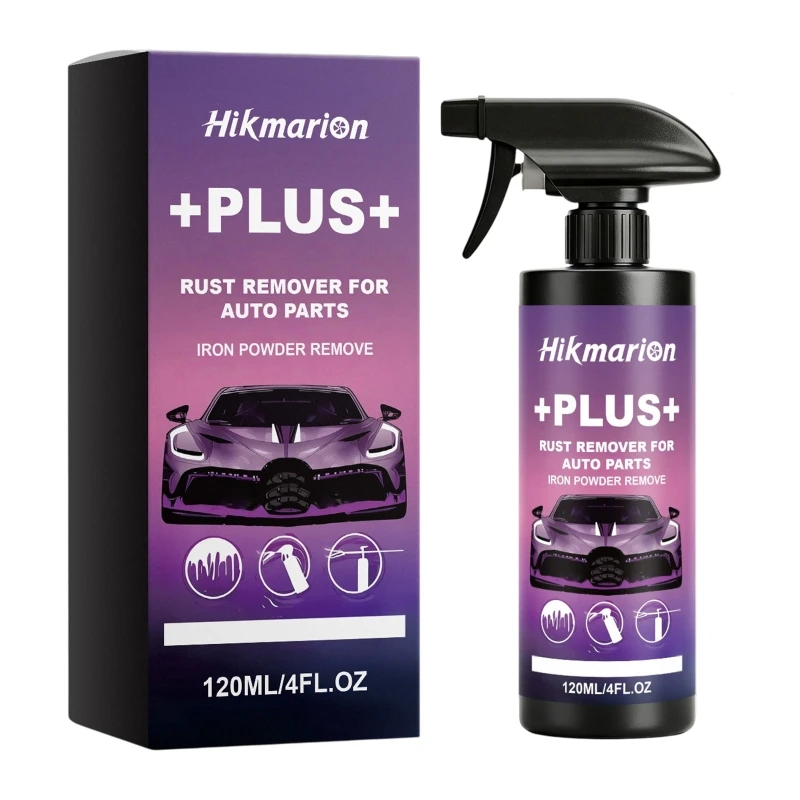 Efficient Car Body Rust Eliminators Quick-Acting Rust Removal Sprayer Iron Powder Cleaner for Automotive Detailing D7YA