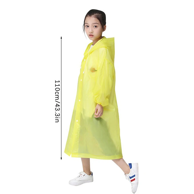 Children Rain Poncho Non-Disposable Travel Rain Gear Coat Outdoor Hiking Accessories Child Raincoat Kids Rainwear Waterproof