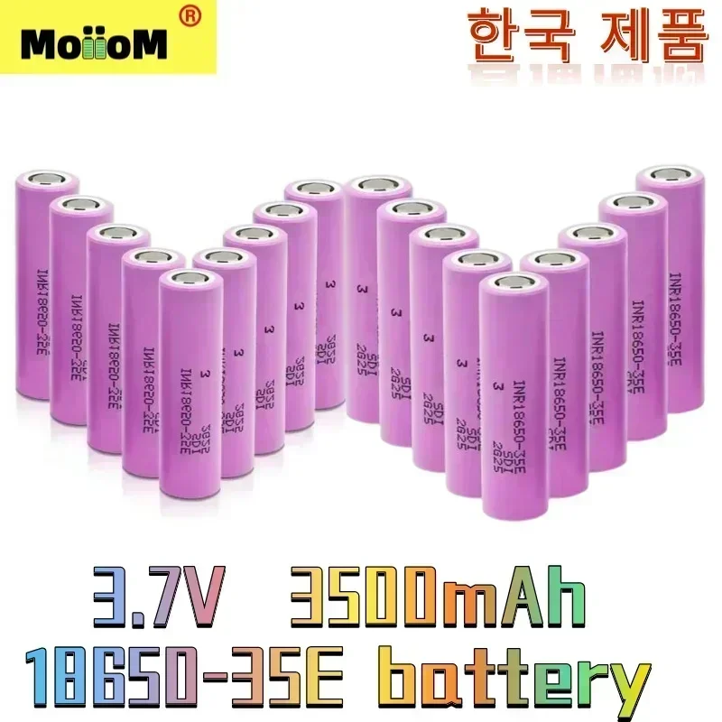 2025 100% Original for 18650 3500mAh 25A Discharge INR18650 35E 3500mAh Li-ion 3.7v Rechargable Battery 18650 Battery